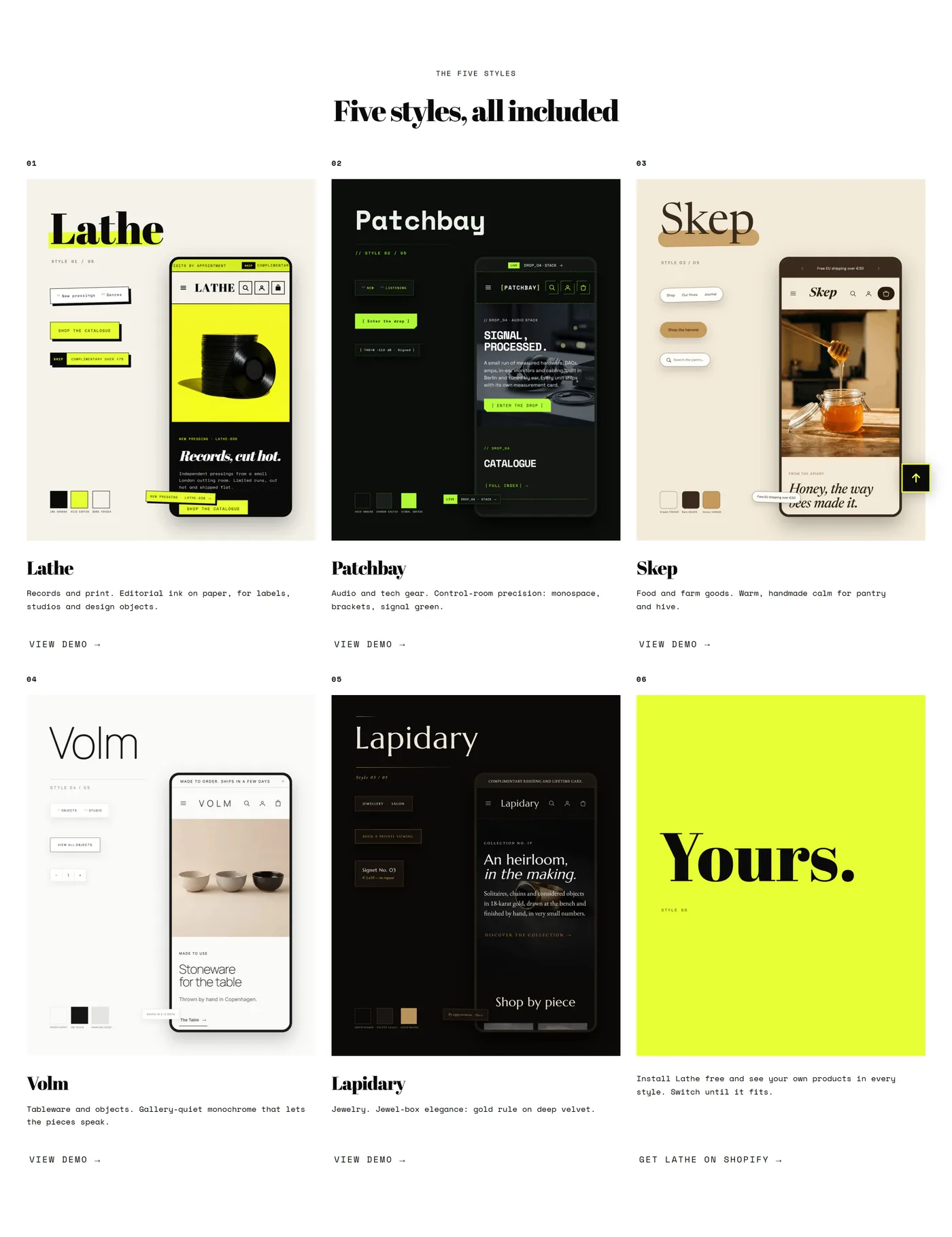 The Multicolumn section on a live store